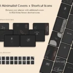 Covers and Shortcuts Page_Digital_Planner_Dark_Bundle_Dayaligner.com