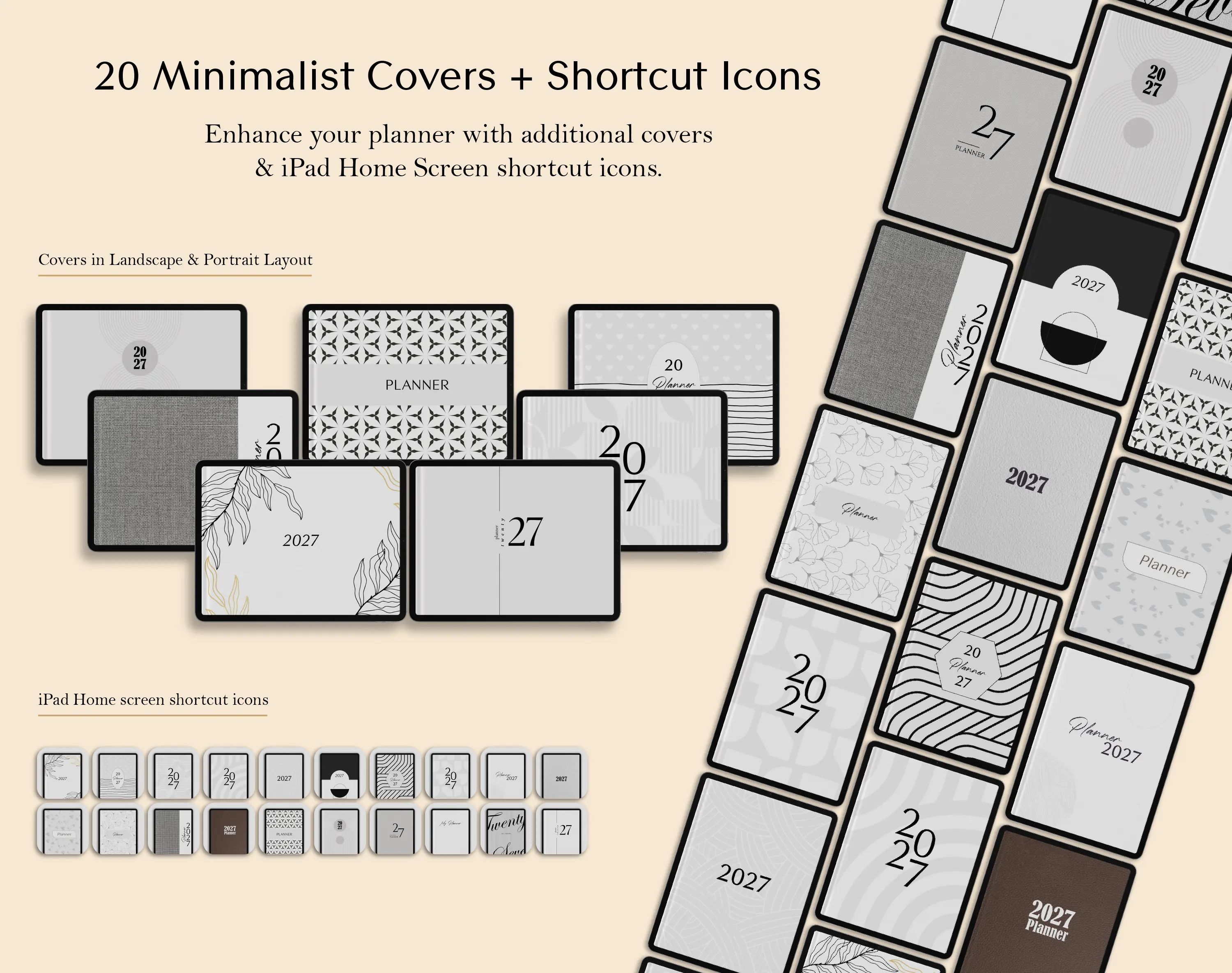 Covers and Shortcuts Page_Digital_Planner_Light_Bundle_Dayaligner.com
