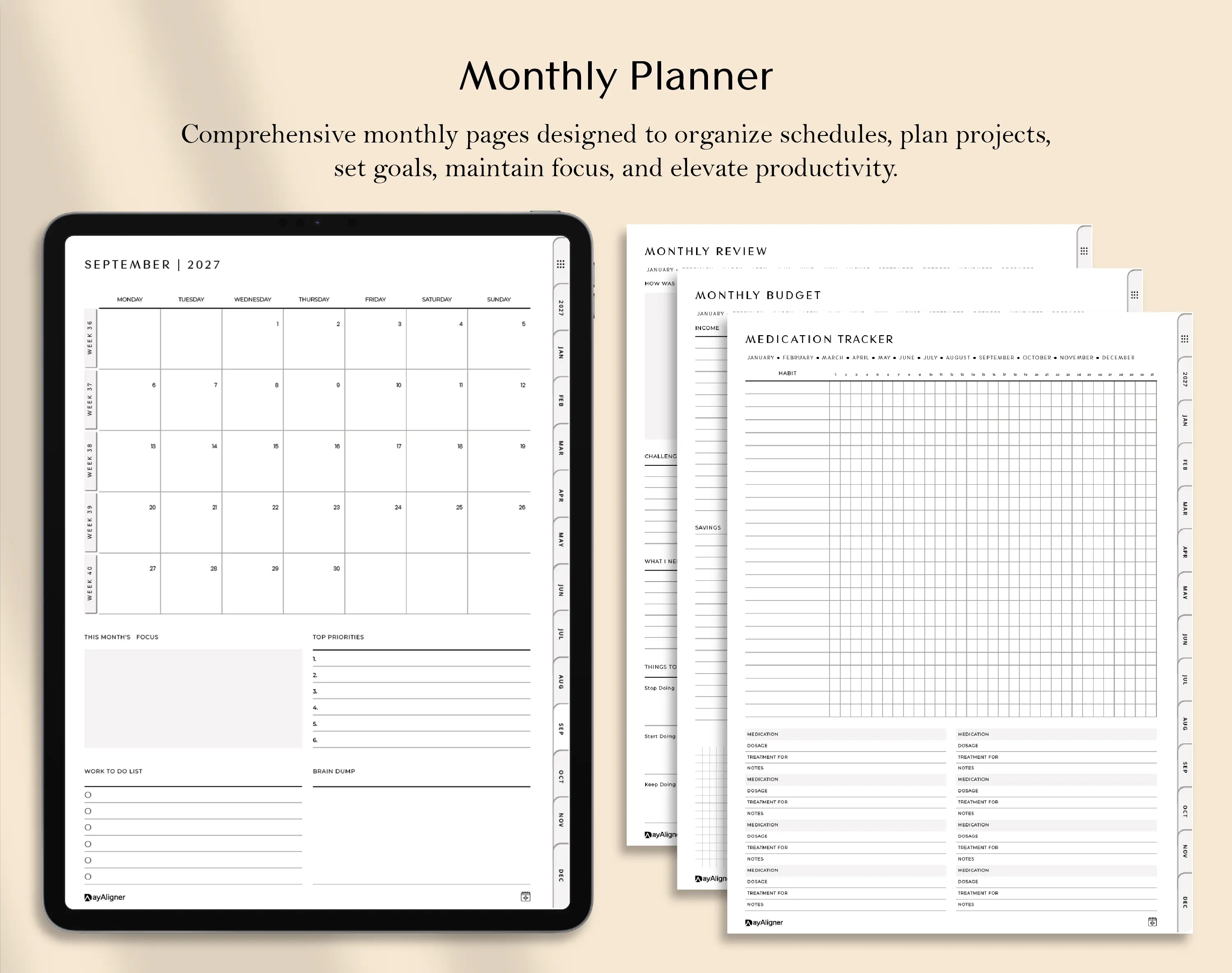 Monthly Layout_Digital_Planner_Light_Bundle_Dayaligner.com